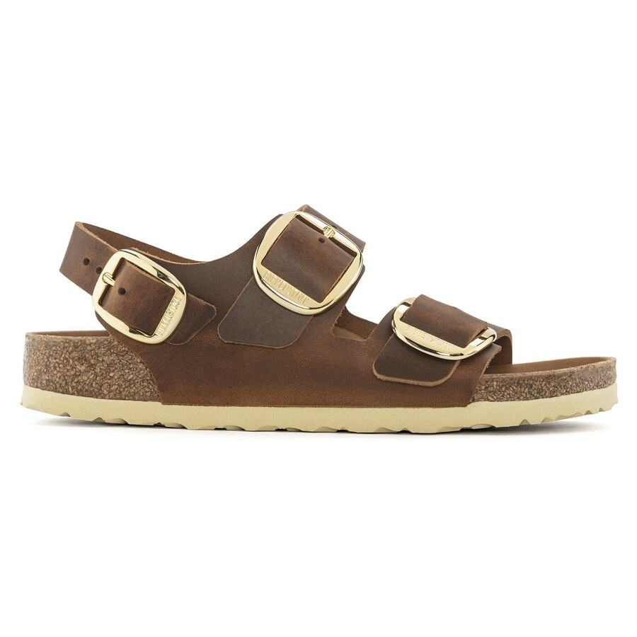 milano big buckle natural leather oiled