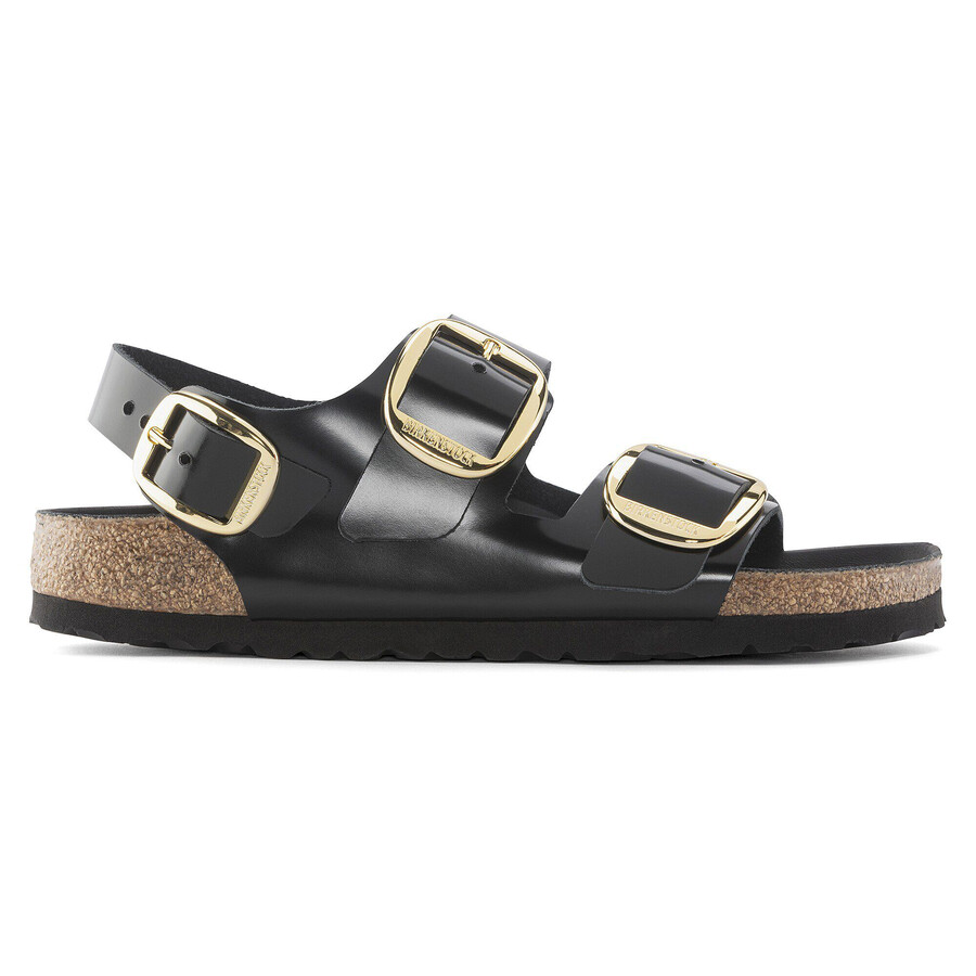 milano big buckle natural leather patent