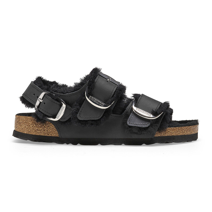 milano big buckle shearling natural leather oiled