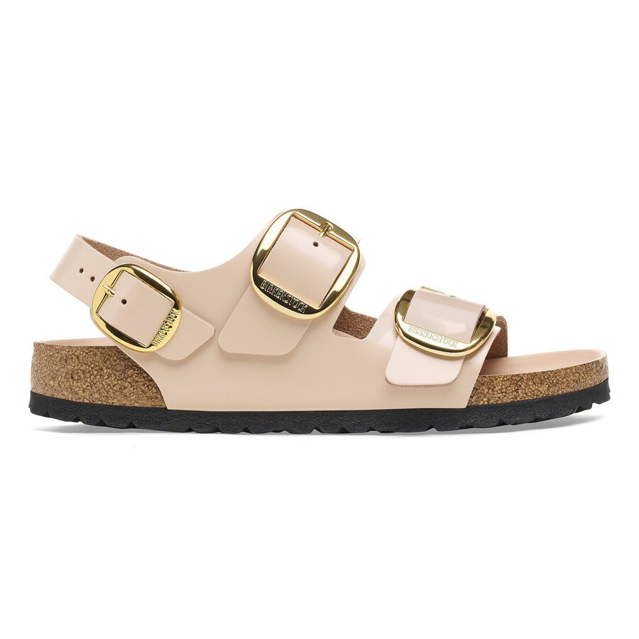 milano big buckle natural leather patent