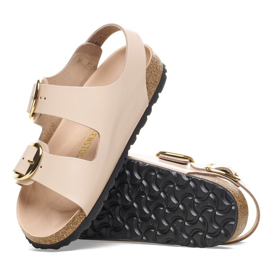 milano big buckle natural leather patent