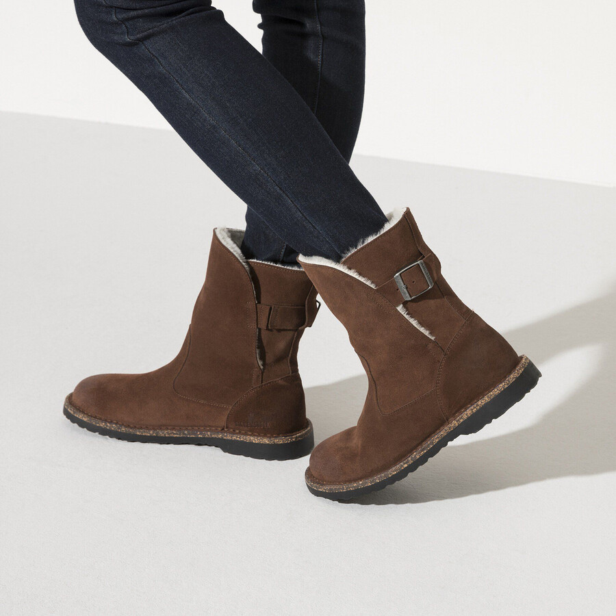 uppsala shearling suede leather