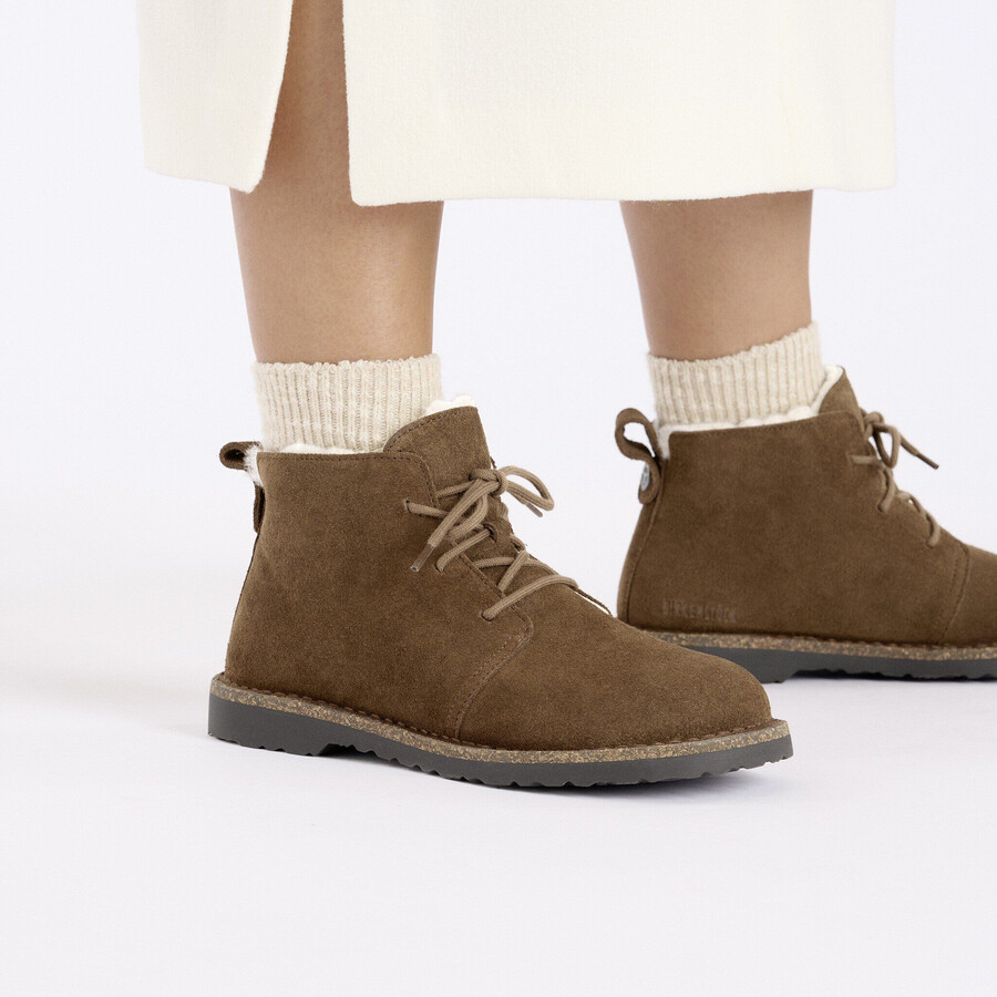 uppsala mid shearling suede leather