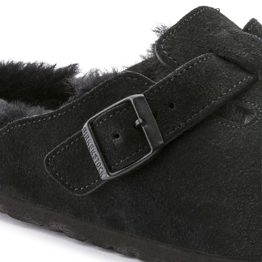 boston shearling suede leather