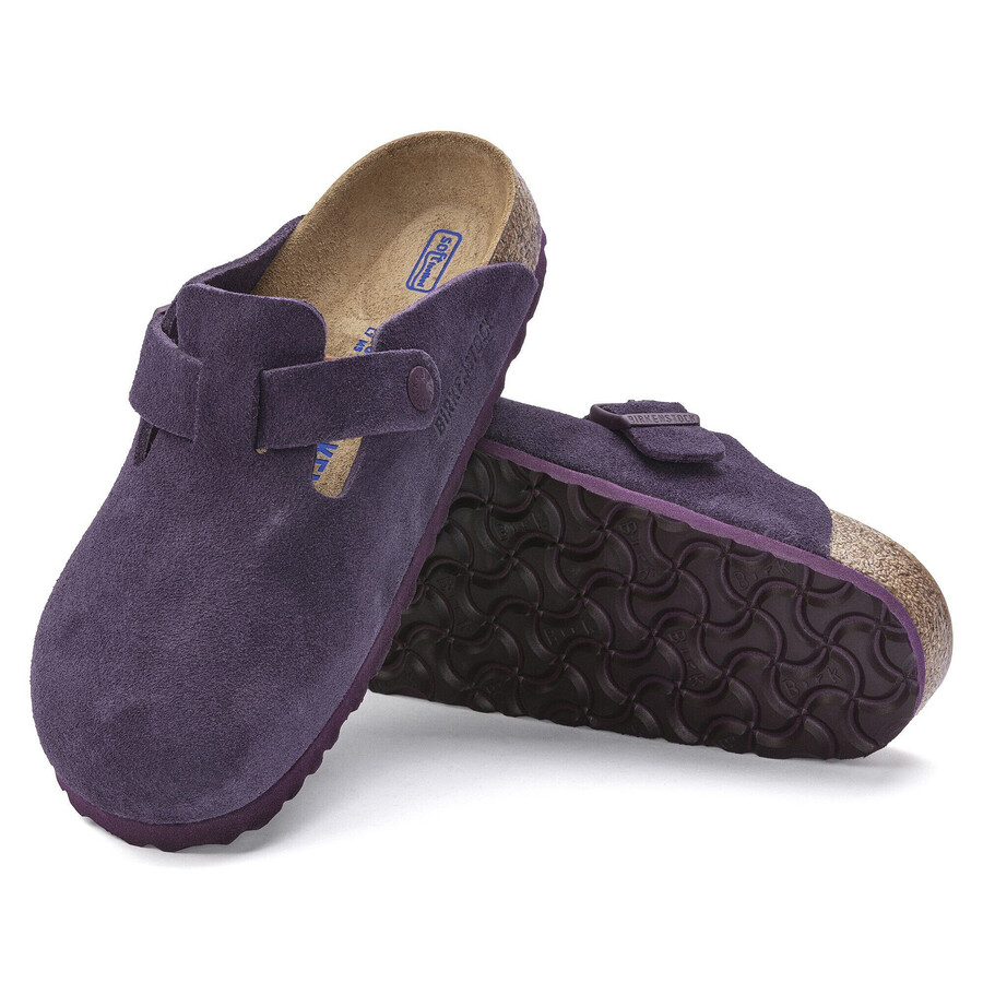 boston soft footbed suede leather wine