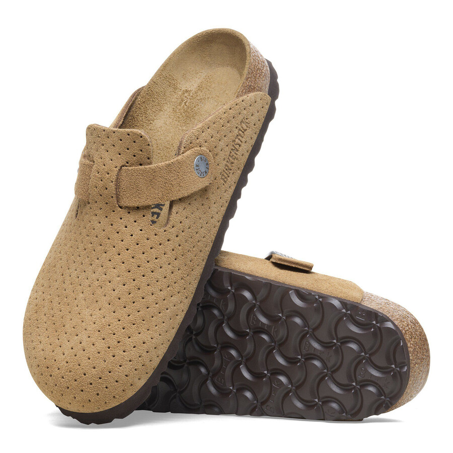 boston bs suede leather embossed