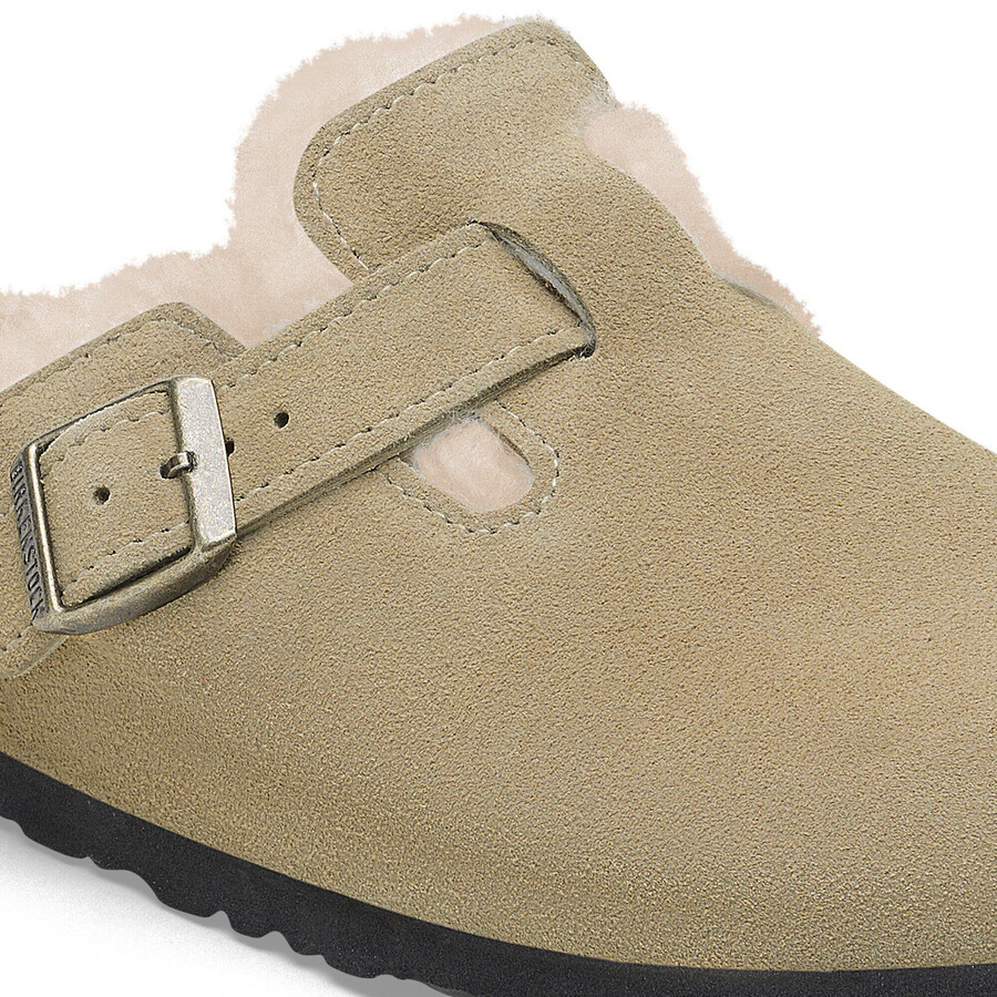 boston shearling suede leather