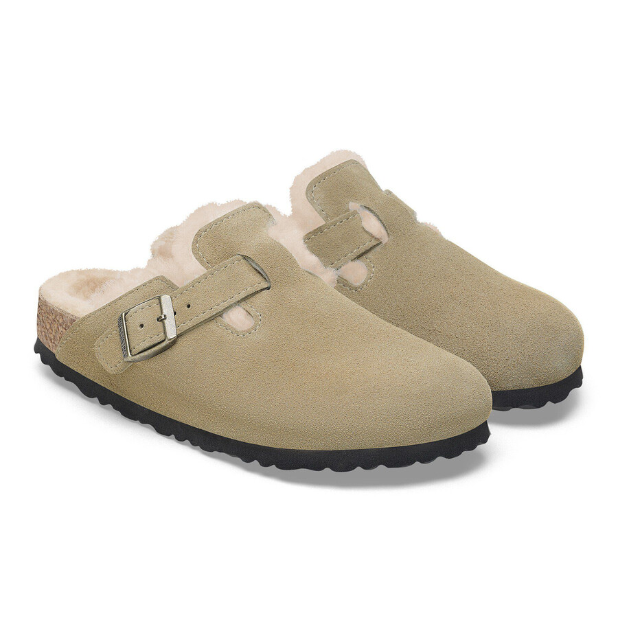 boston shearling suede leather