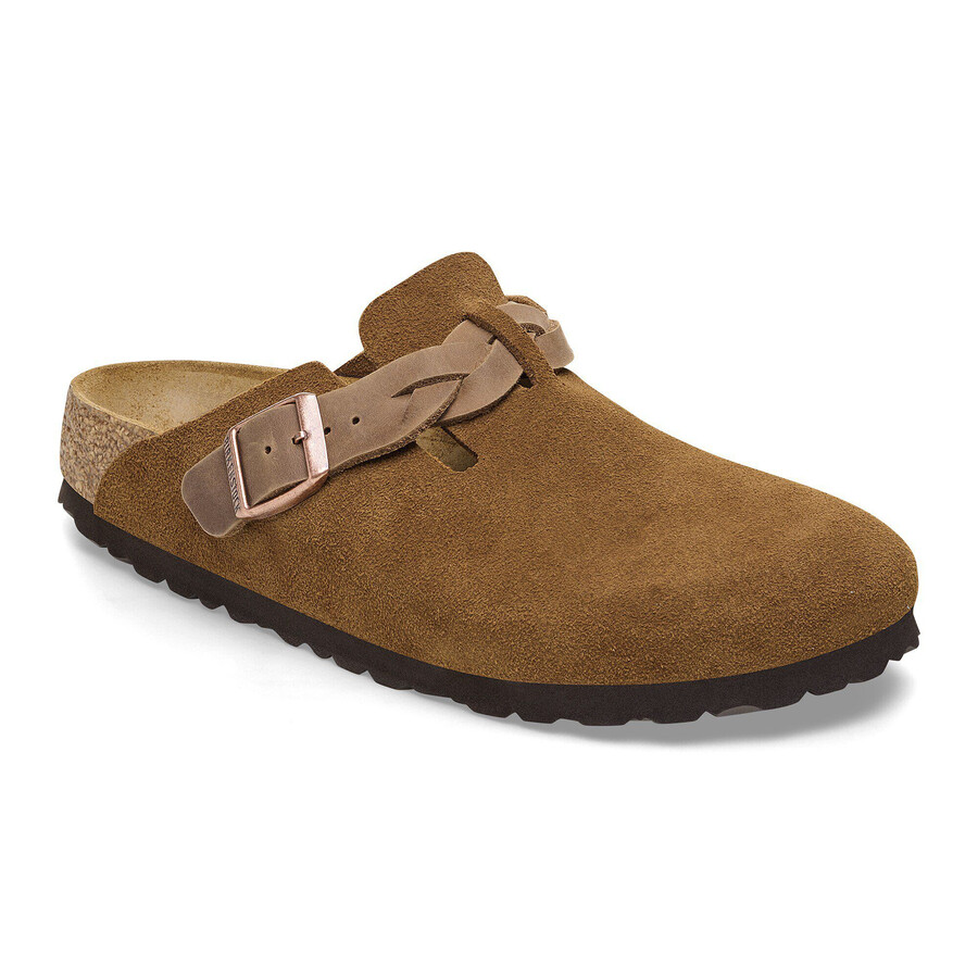 boston braided suede leather