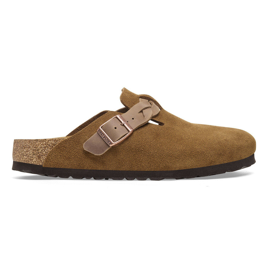 boston braided suede leather