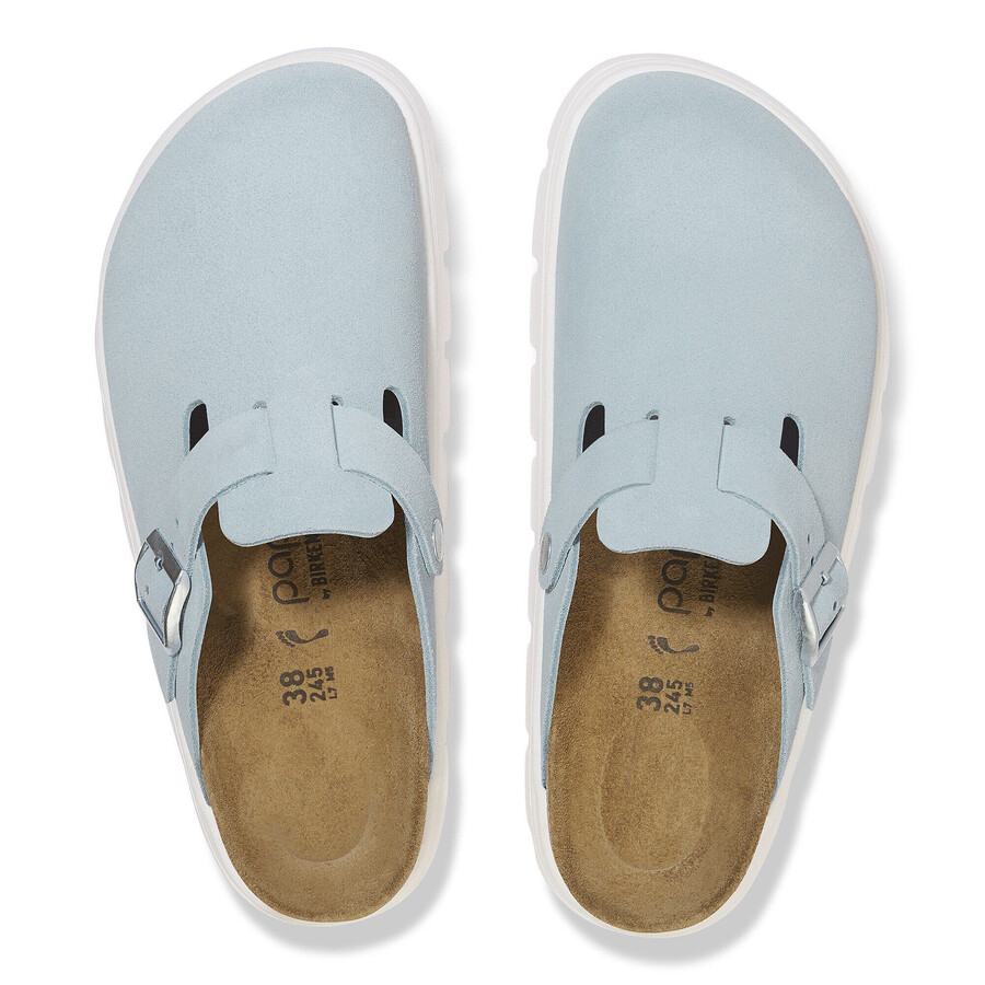 boston chunky suede leather baby blue