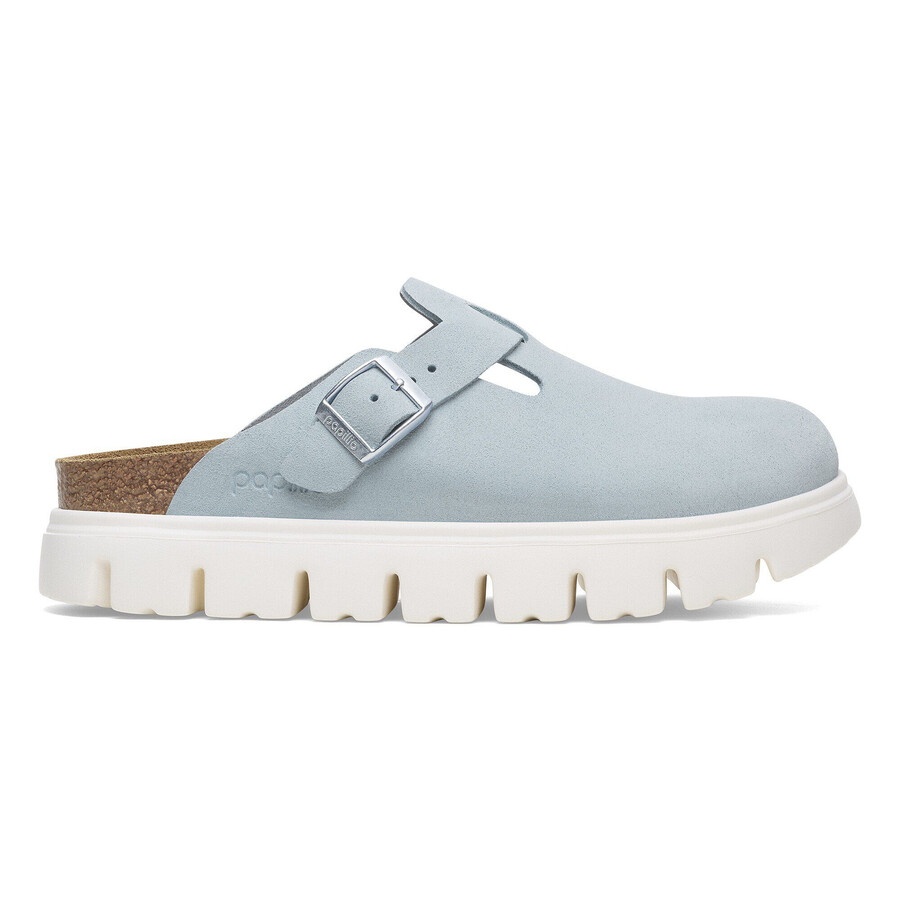 boston chunky suede leather baby blue