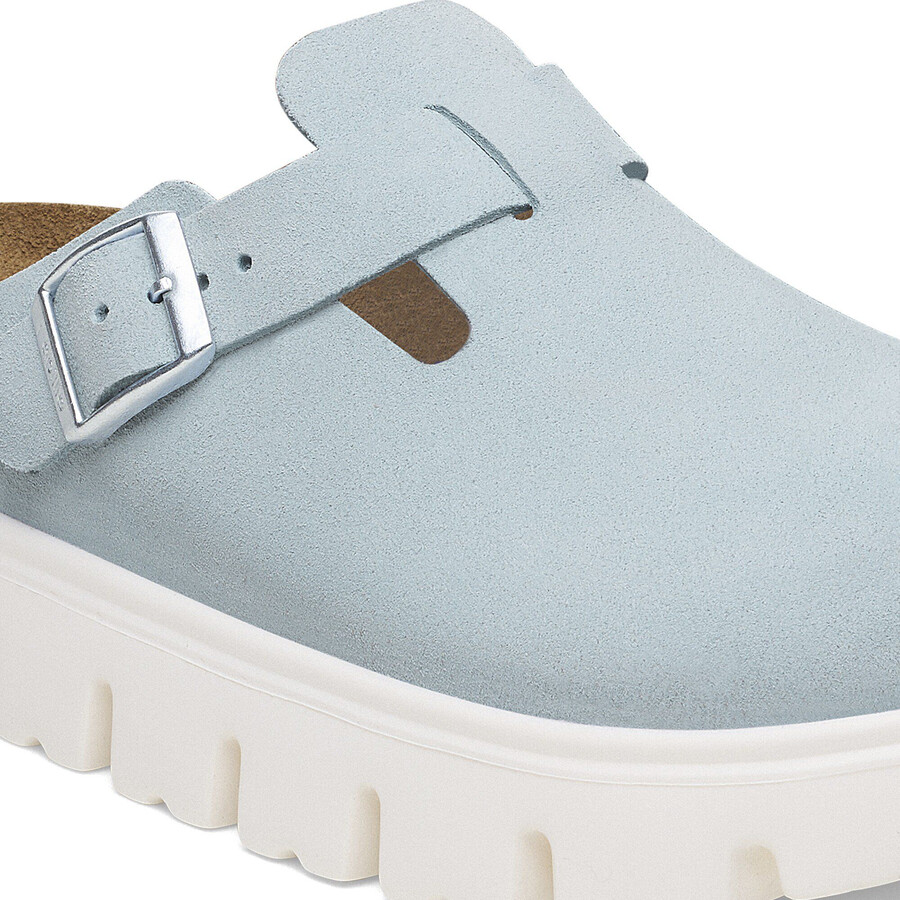 boston chunky suede leather baby blue