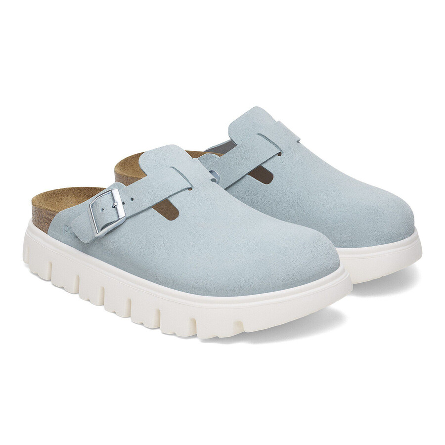 boston chunky suede leather baby blue