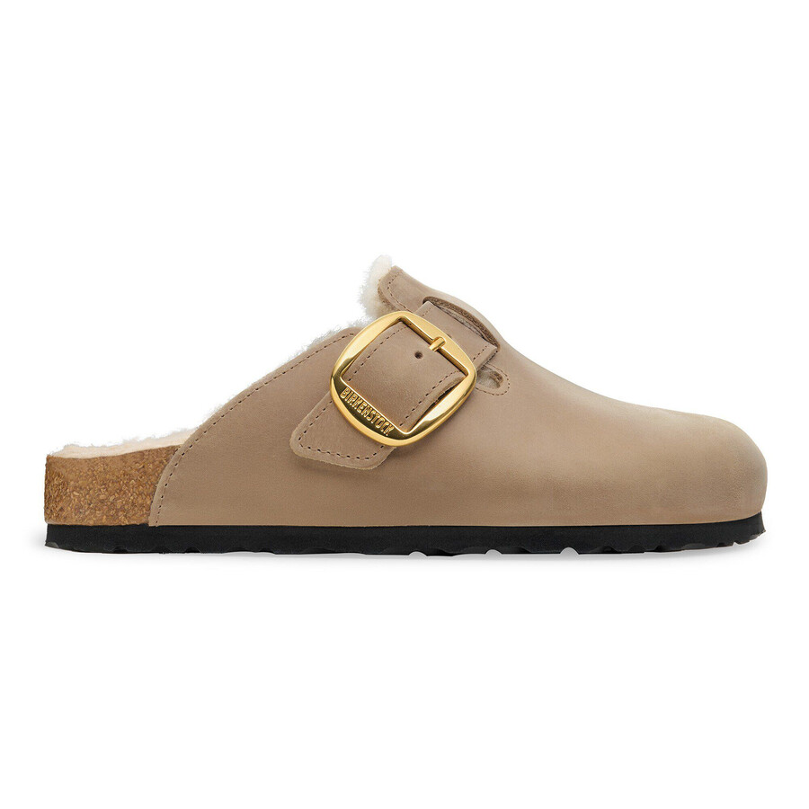 boston big buckle shearling natural leather oiled