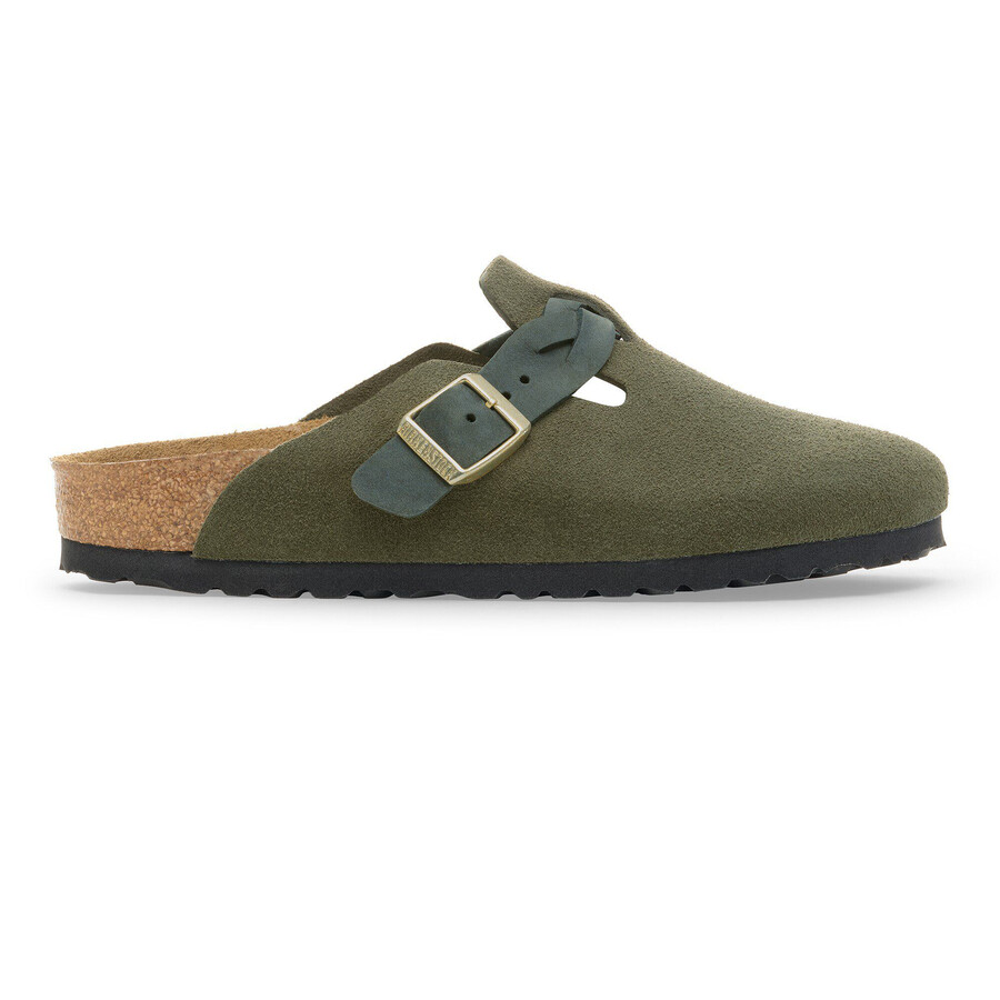 boston braided suede leather