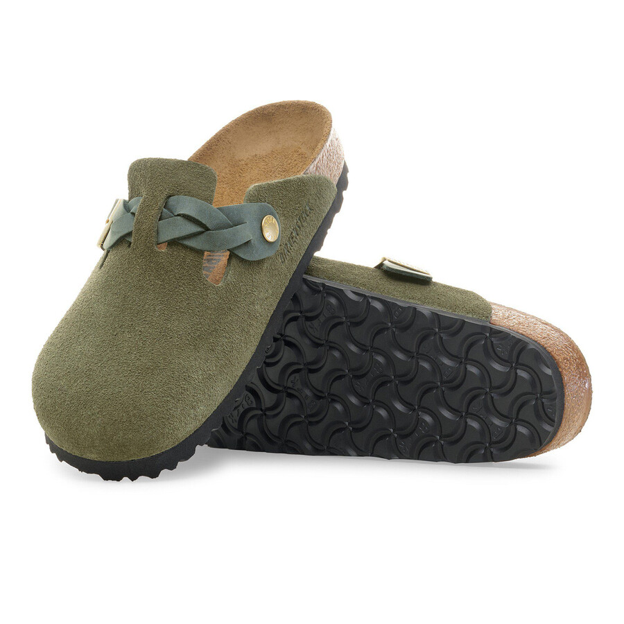 boston braided suede leather