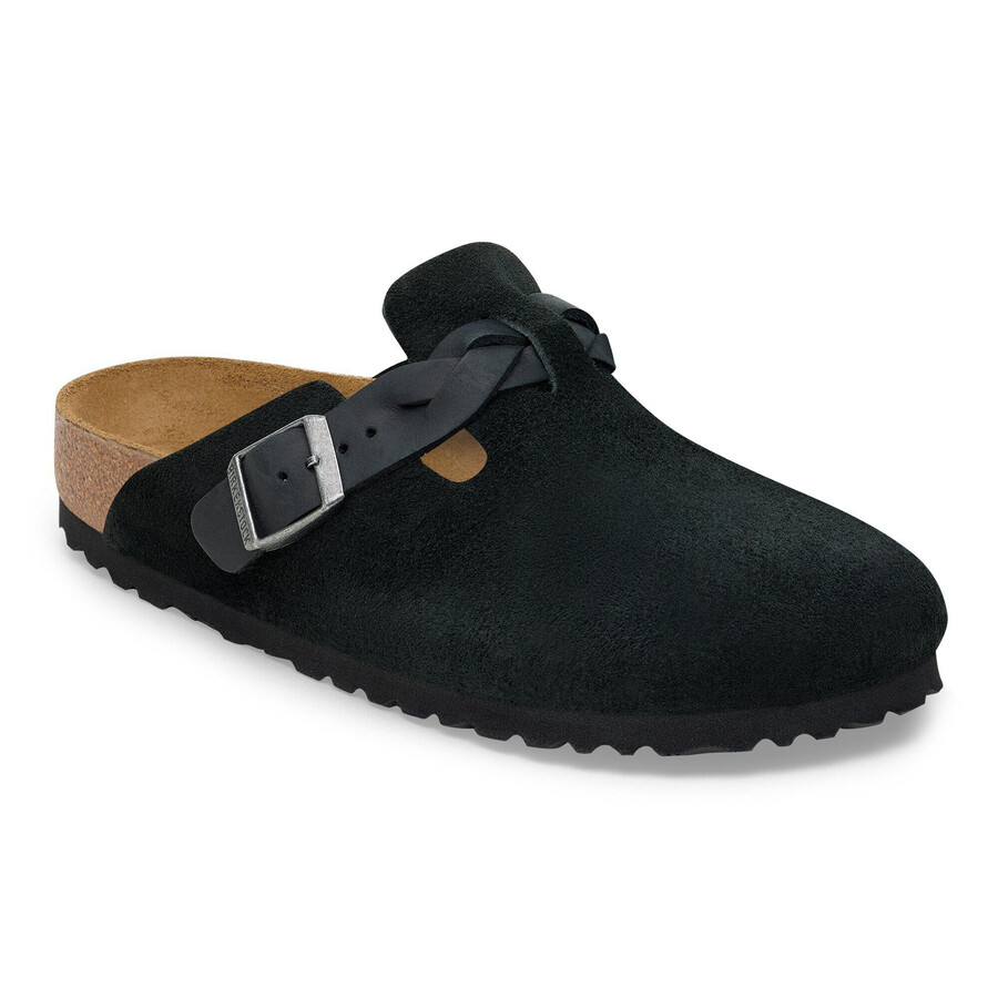 boston braided suede leather