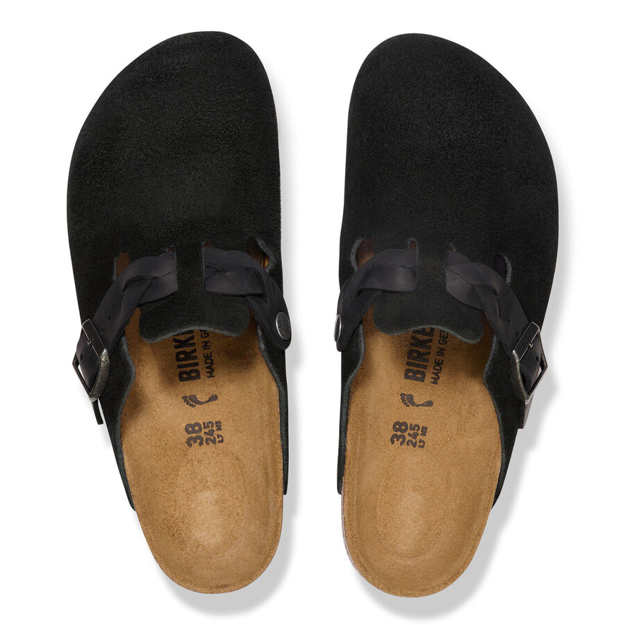 boston braided suede leather