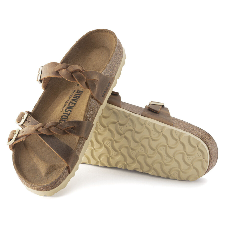 franca braided natural leather oiled