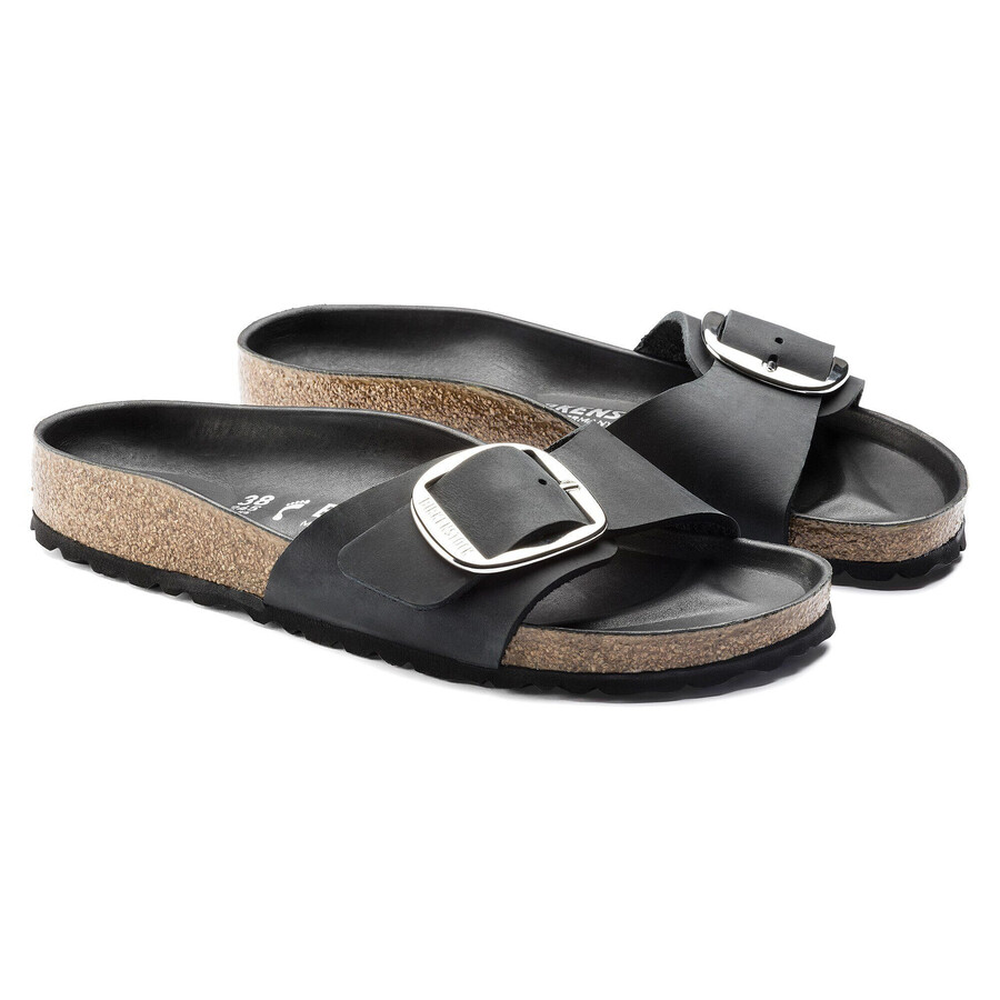 madrid big buckle natural leather oiled