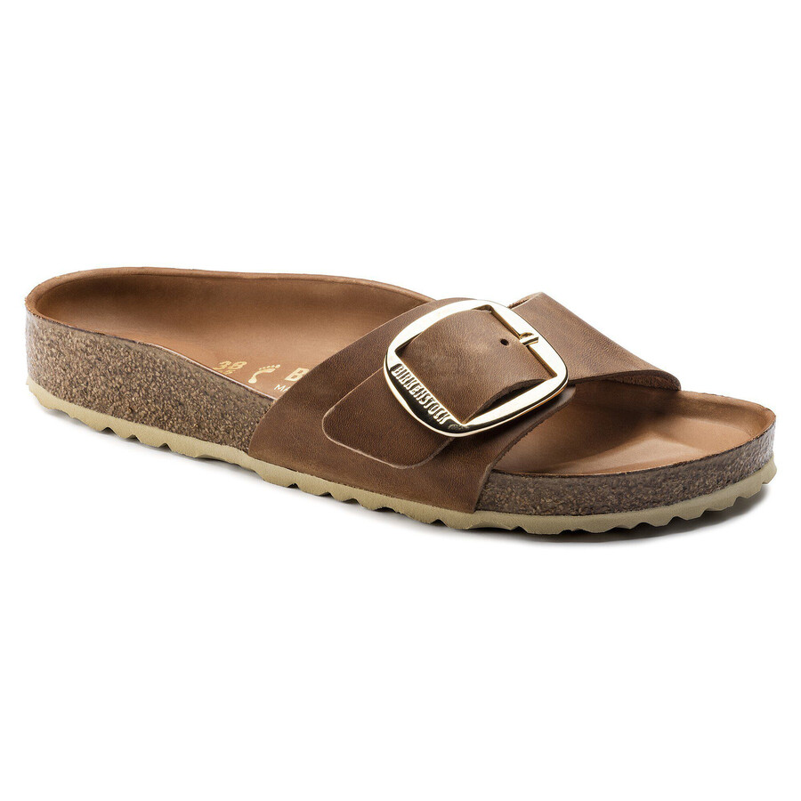 madrid big buckle natural leather oiled