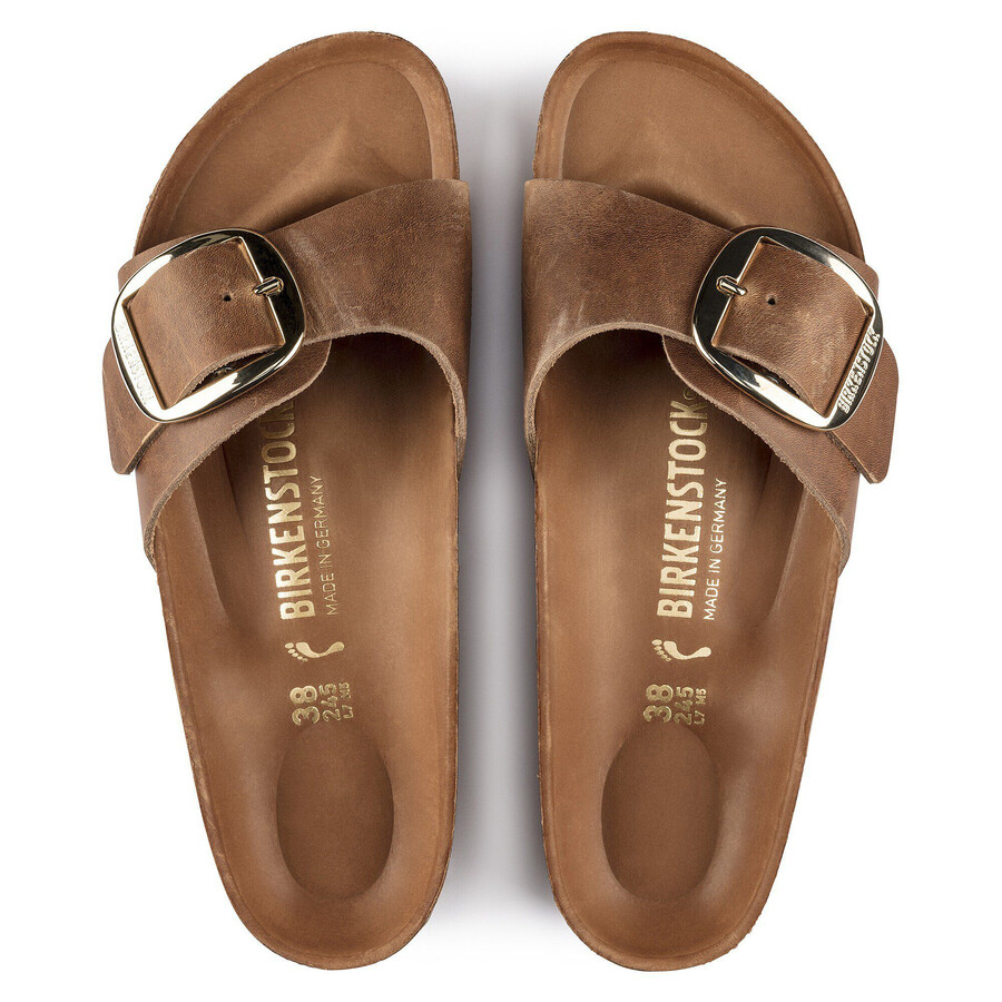 madrid big buckle natural leather oiled