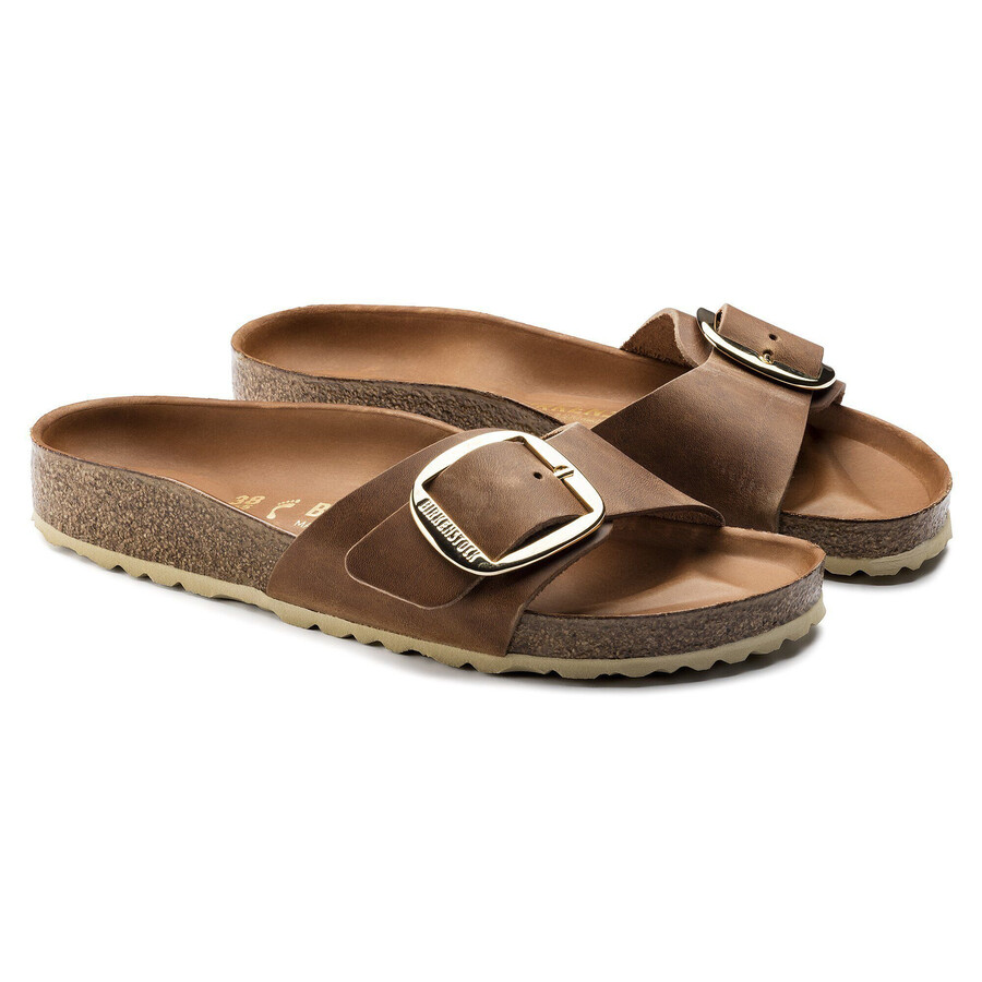 madrid big buckle natural leather oiled