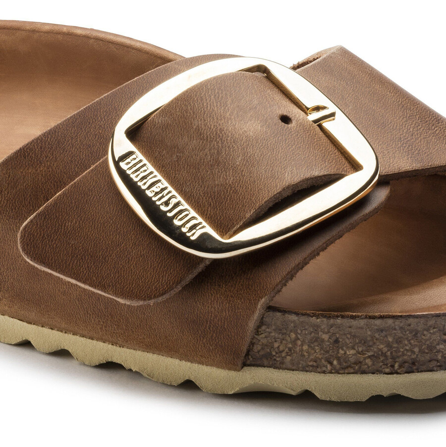 madrid big buckle natural leather oiled