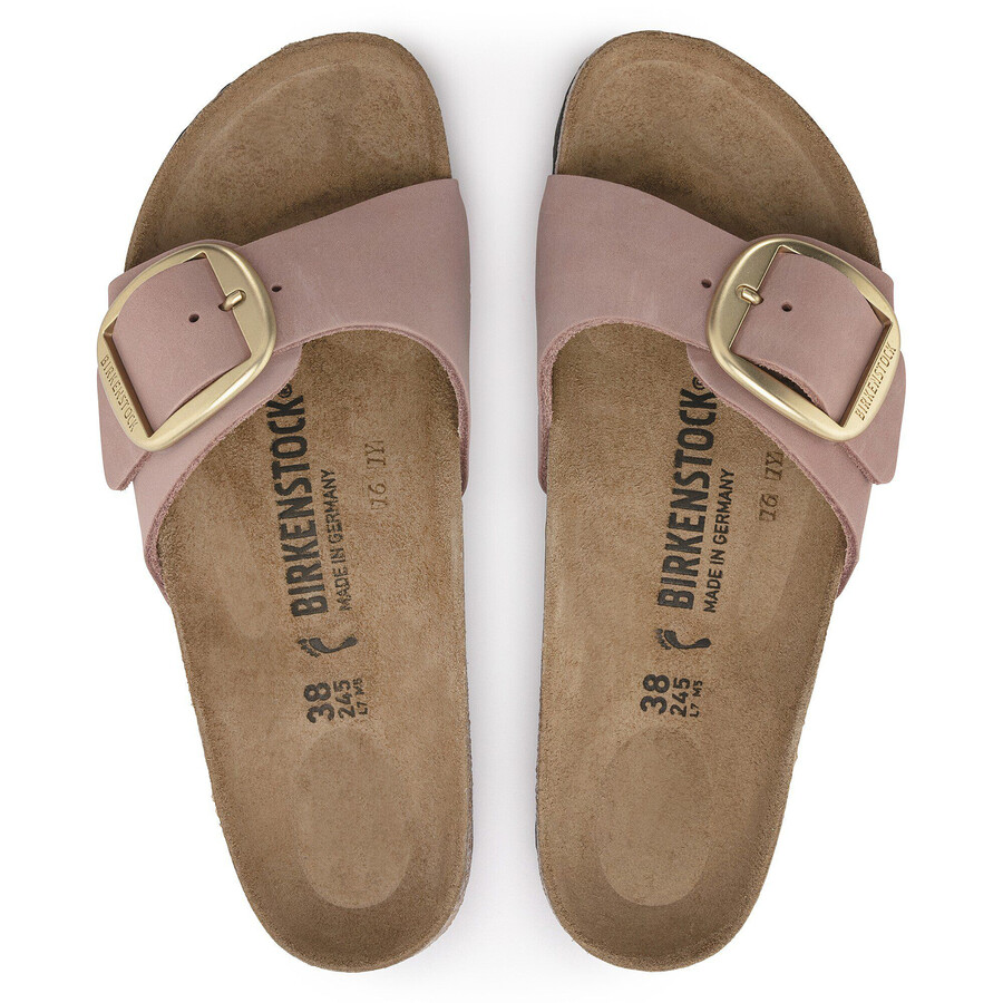 madrid big buckle natural leather nubuck