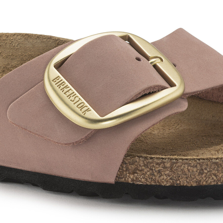 madrid big buckle natural leather nubuck