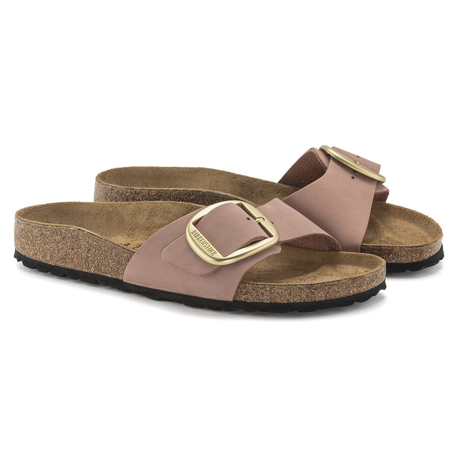 madrid big buckle natural leather nubuck