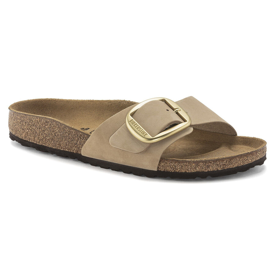 madrid big buckle natural leather nubuck