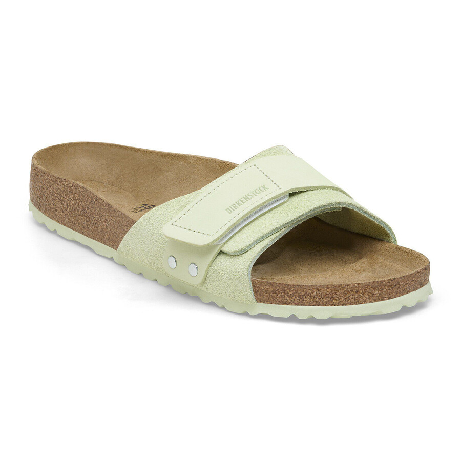oita suede leather faded lime