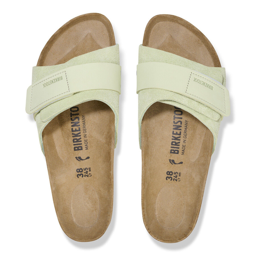 oita suede leather faded lime