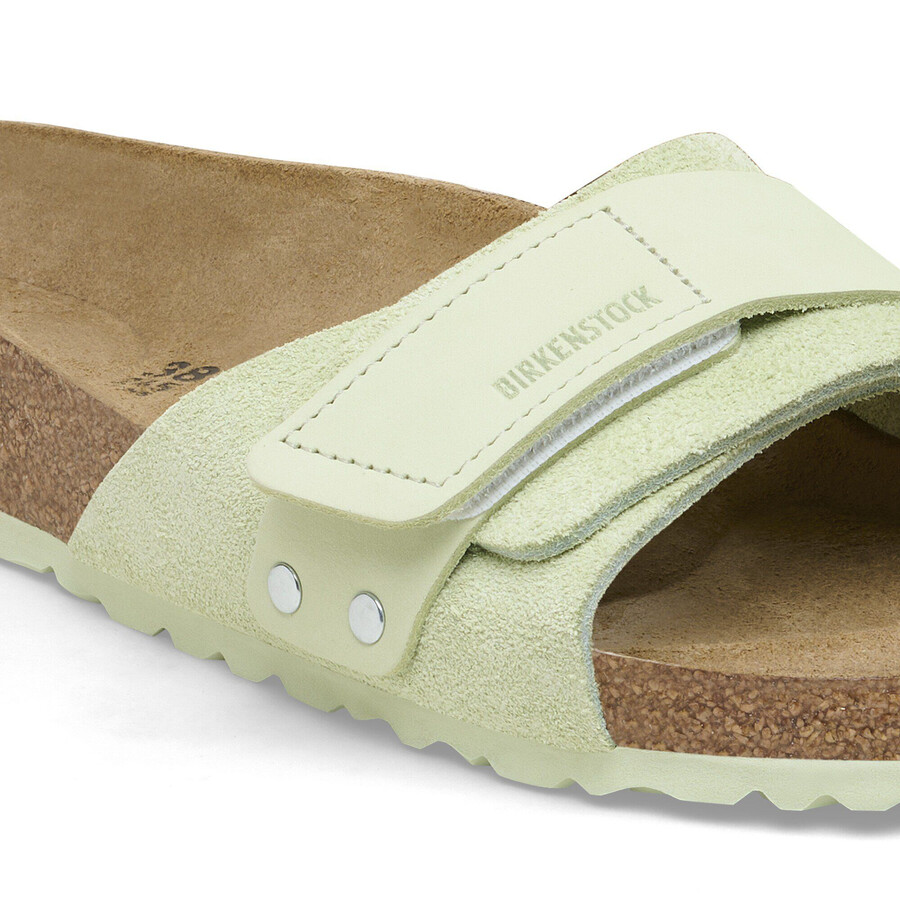 oita suede leather faded lime