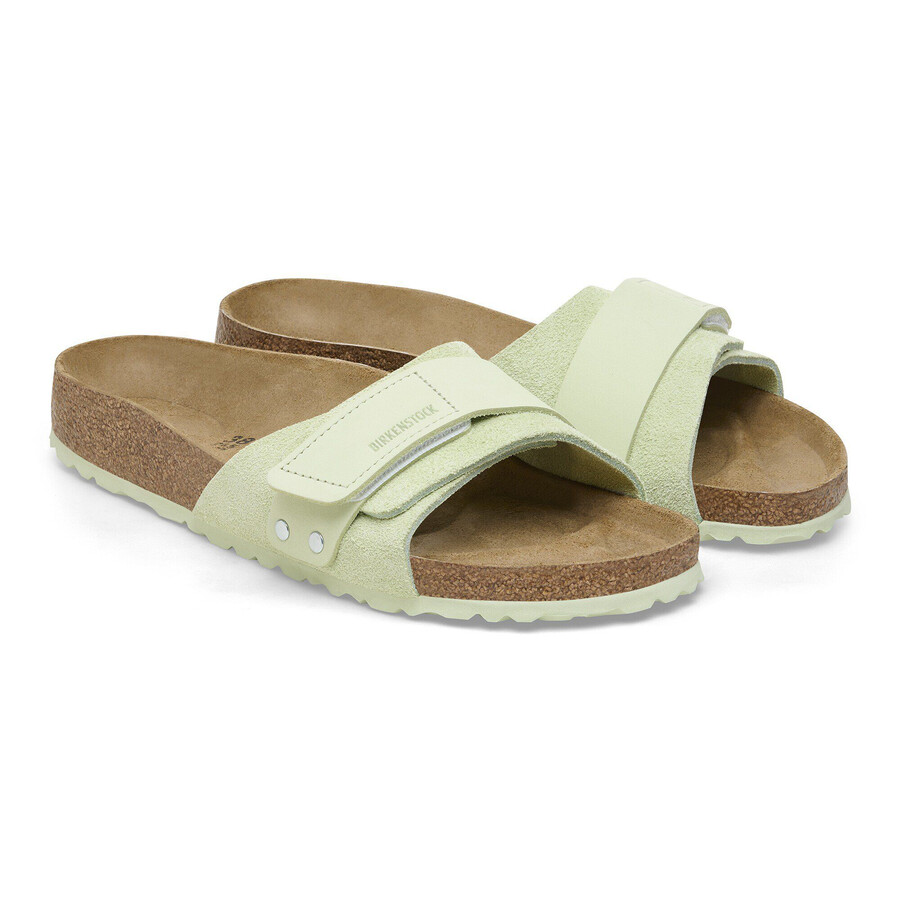 oita suede leather faded lime