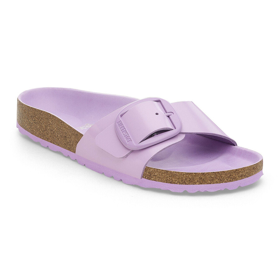 madrid big buckle natural leather patent