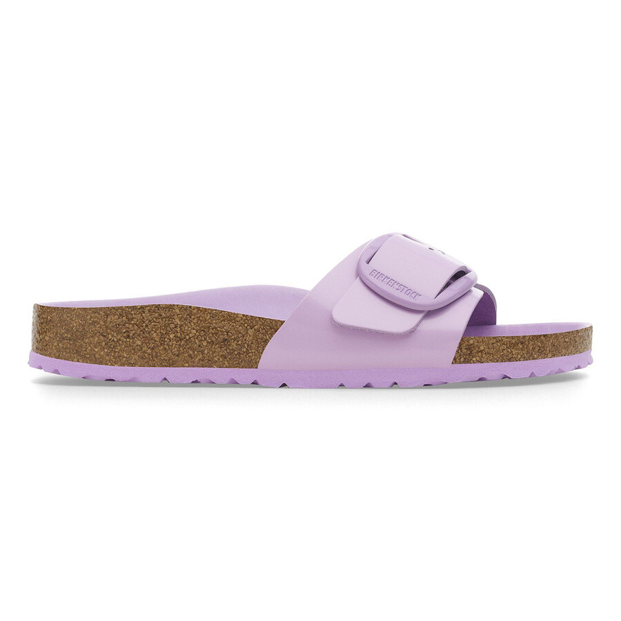madrid big buckle natural leather patent