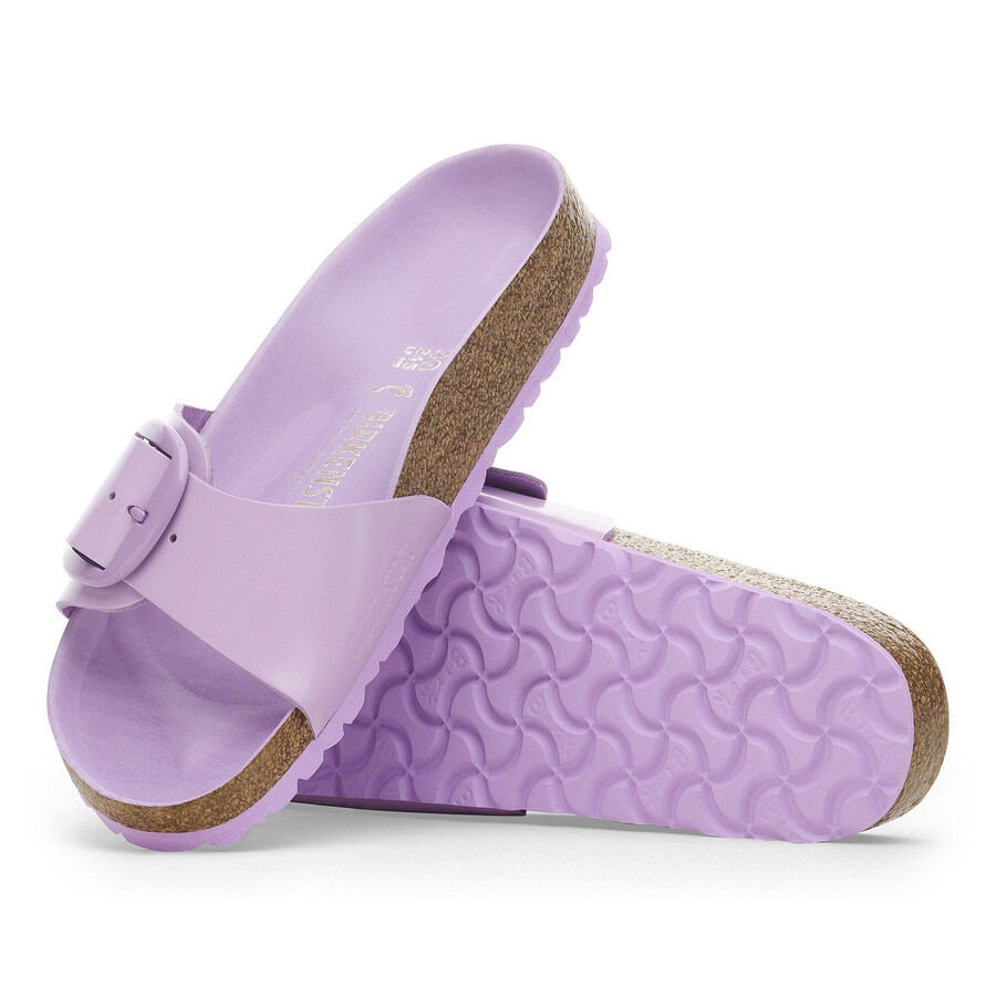 madrid big buckle natural leather patent