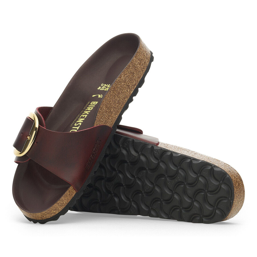 madrid big buckle natural leather oiled