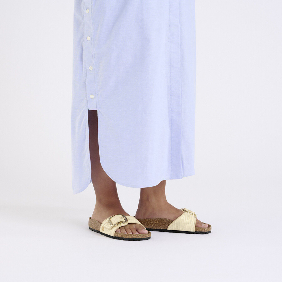 madrid big buckle raffia textile