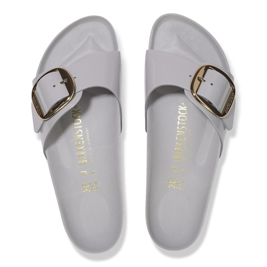 madrid big buckle natural leather patent