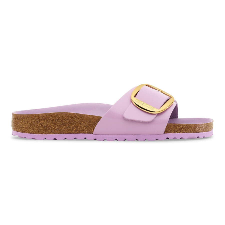 madrid big buckle natural leather patent
