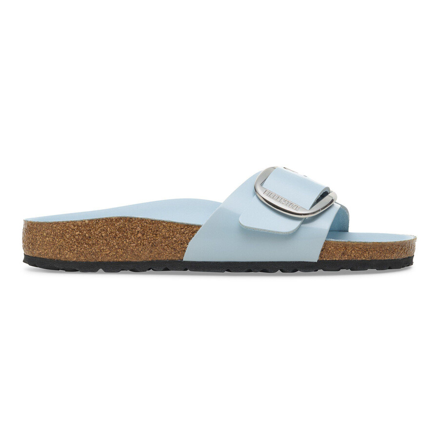 madrid big buckle natural leather patent