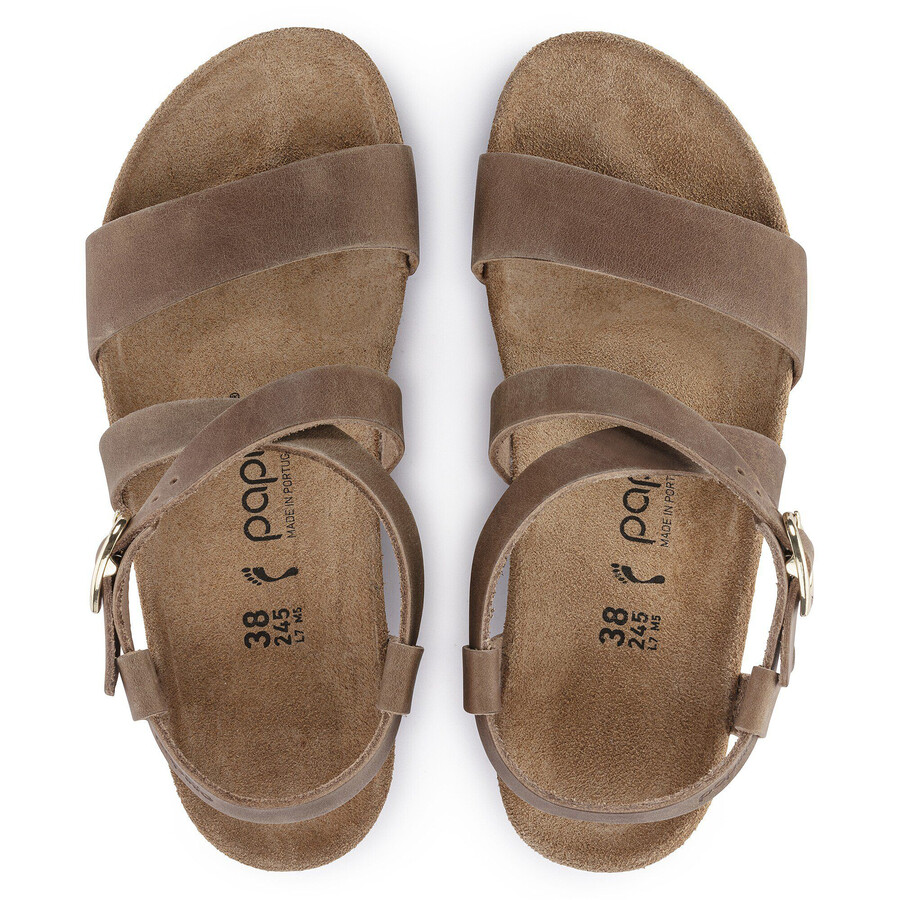 sibyl ring-buckle natural leather cognac