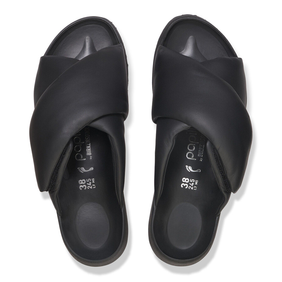 theda cross strap natural leather