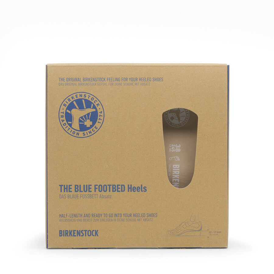 blue footbed heels leather