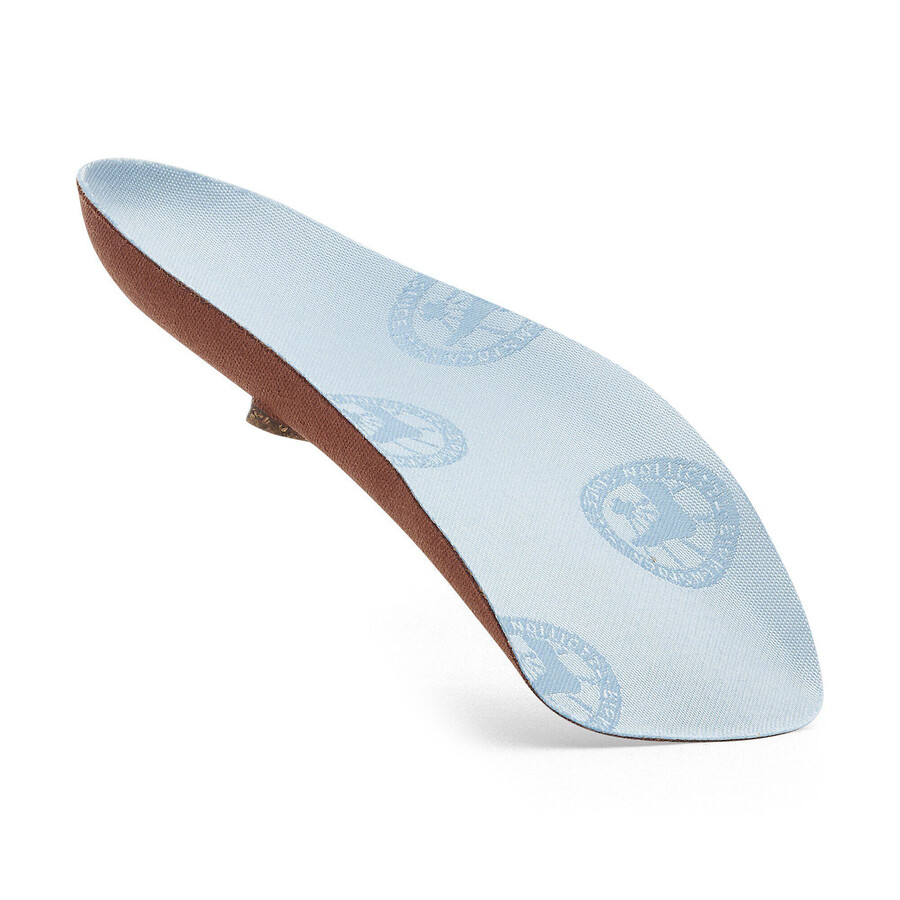 blue footbed heels m cotton