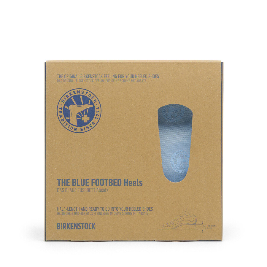 blue footbed heels m cotton